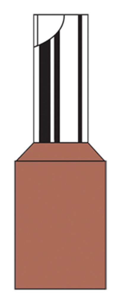 Termtech 10BLFT Ferrule 10mm Brown