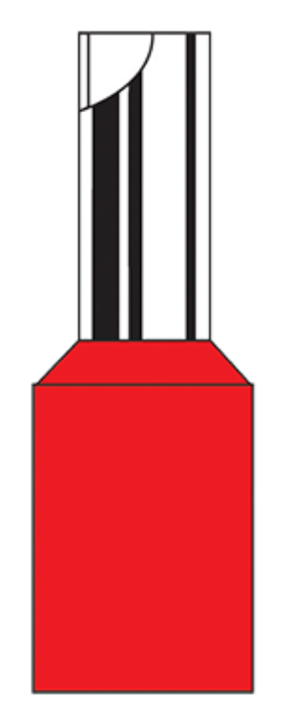 Termtech 35BLFT Ferrule 35mm Red