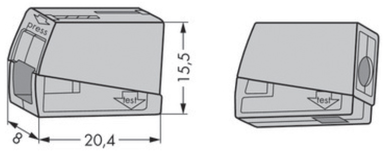 Wago 224-101 Lighting Connector Grey