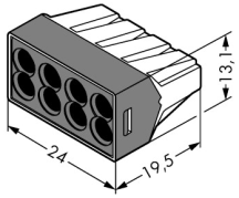 2.5MM 8 PUSH WIRE CONN