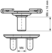 Walraven T Bar Twist On Clip M6