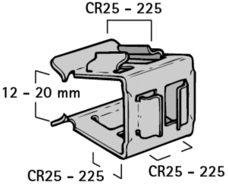 WALRAVEN BRITCLIPS EP52020020 CRA CABLE RUN CLIP FLANGE ADAPTOR 12-20MM