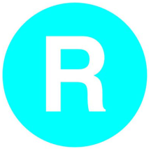 BUTTON INSERT BLUE 'R'