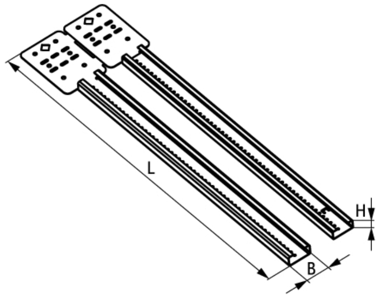 WALRAVEN RAPID SLIDING TELESCOPIC BRACKET FIXING 16-24IN