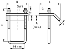 Walraven BIS Strut Rail Beam Clamp