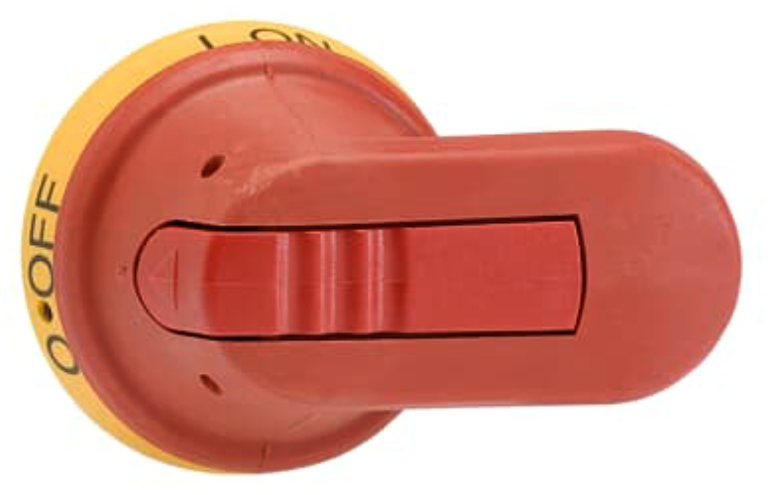 Pistol Handle Red/Yellow 65mm