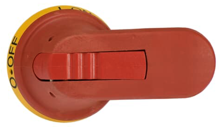 Pistol Handle Red/Yellow 80mm