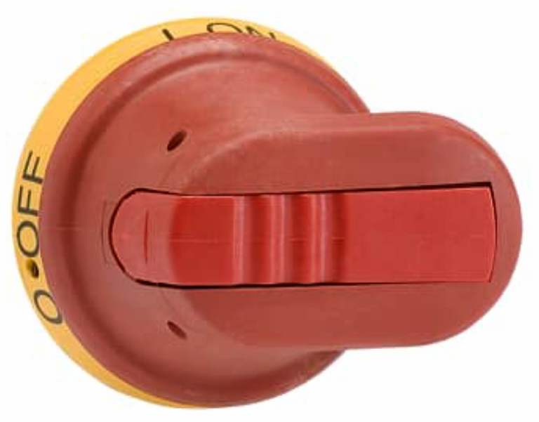 Pistol Handle Red/Yellow 45mm