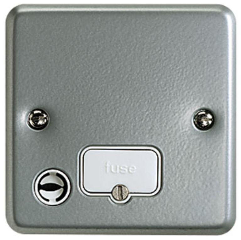 MK Metalclad K989ALM Unswitched Connection Unit c/w Flex Outlet 13A