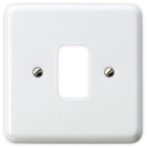 MK Grid Plus 1G Metalclad Frontplate White