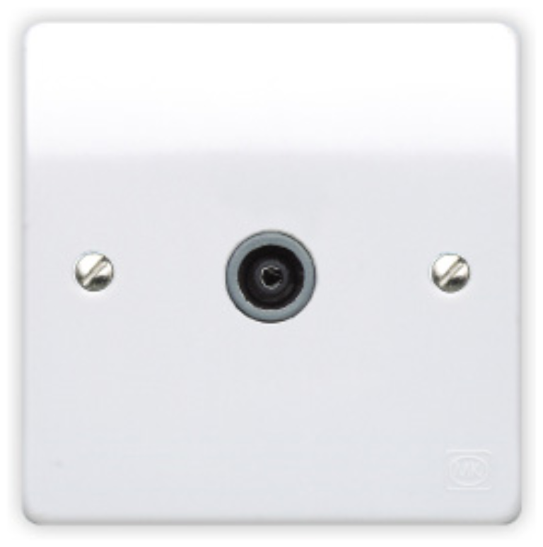 Coaxial Socket Single Outlet Angled