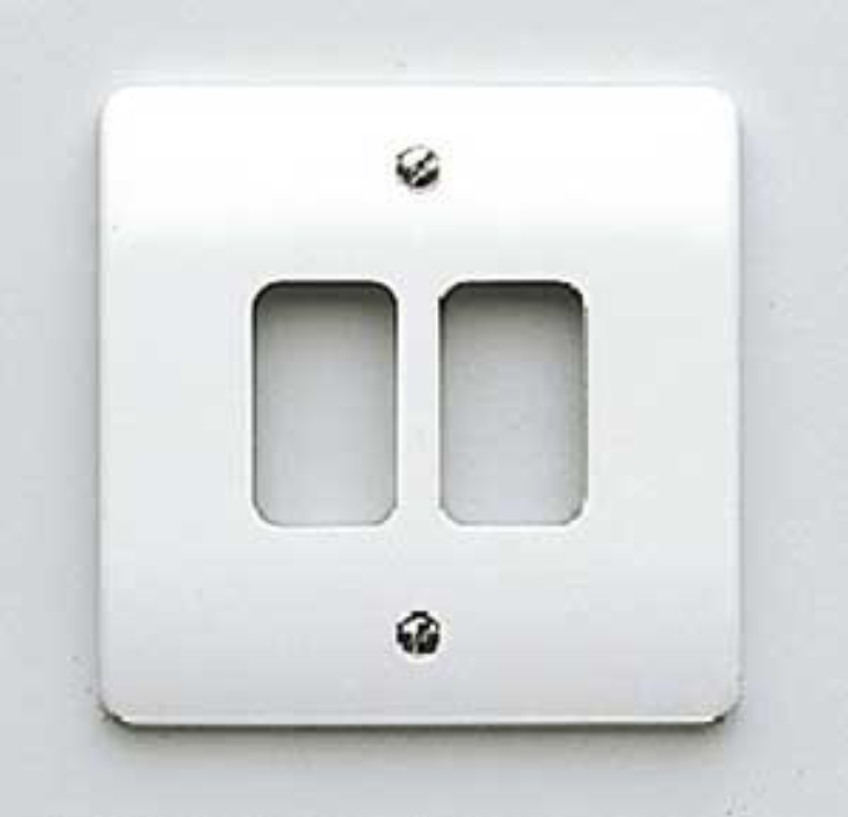 Grid Plate Two Module White