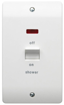 MK Logic Plus 2 Gang 45A SP Shower Switch With Neon