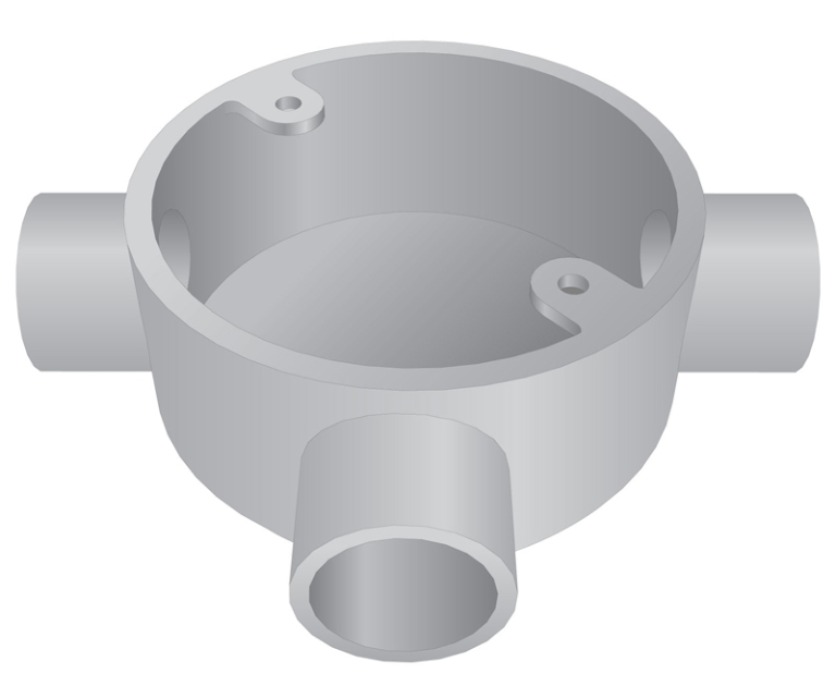 Greenbrook 20mm Galvanised Circular Tee Conduit Box (3 Way)