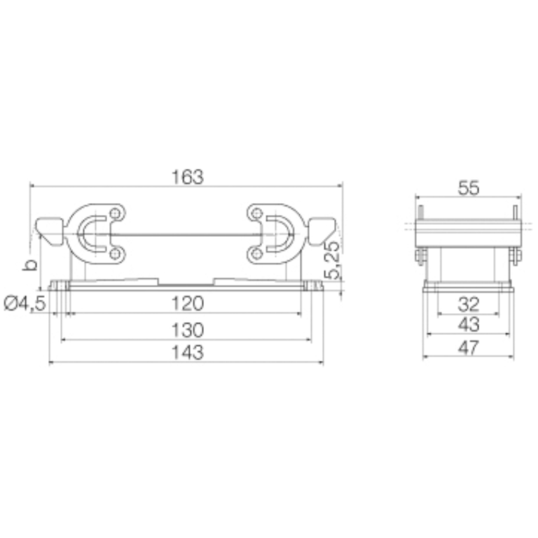 24 Pin Open Bulkhead Housing 