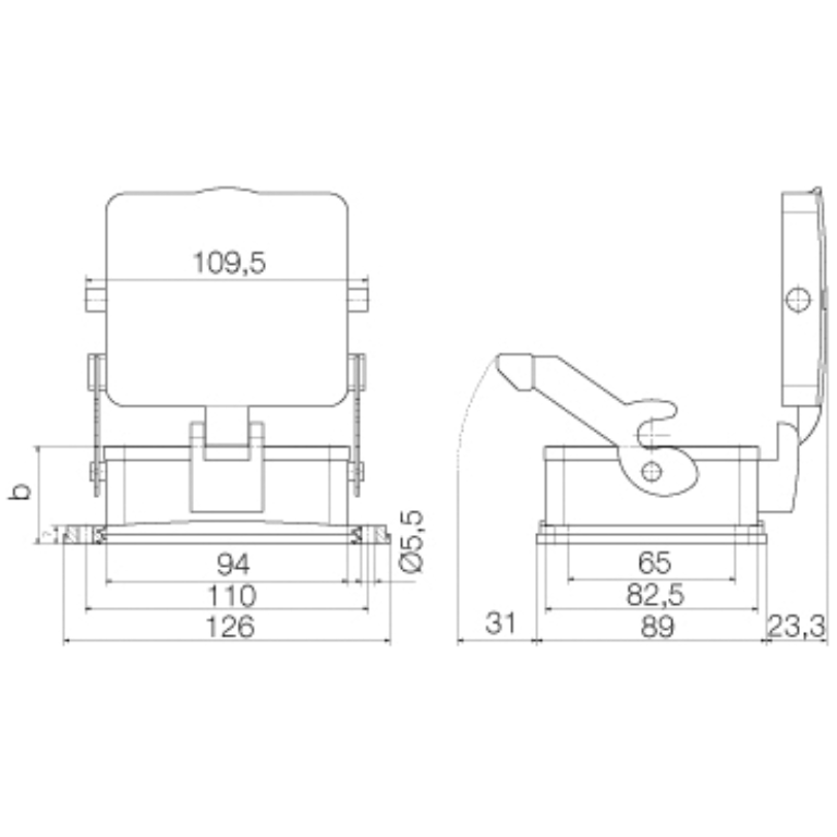 32 Pin Bulkhead Housing 