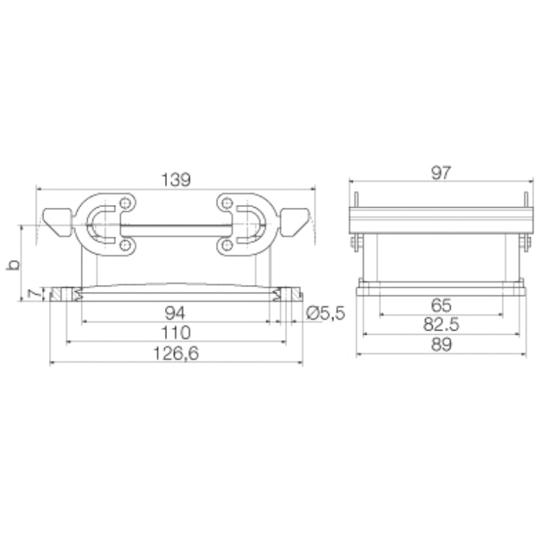 32 Pin Open Bulkhead Housing 