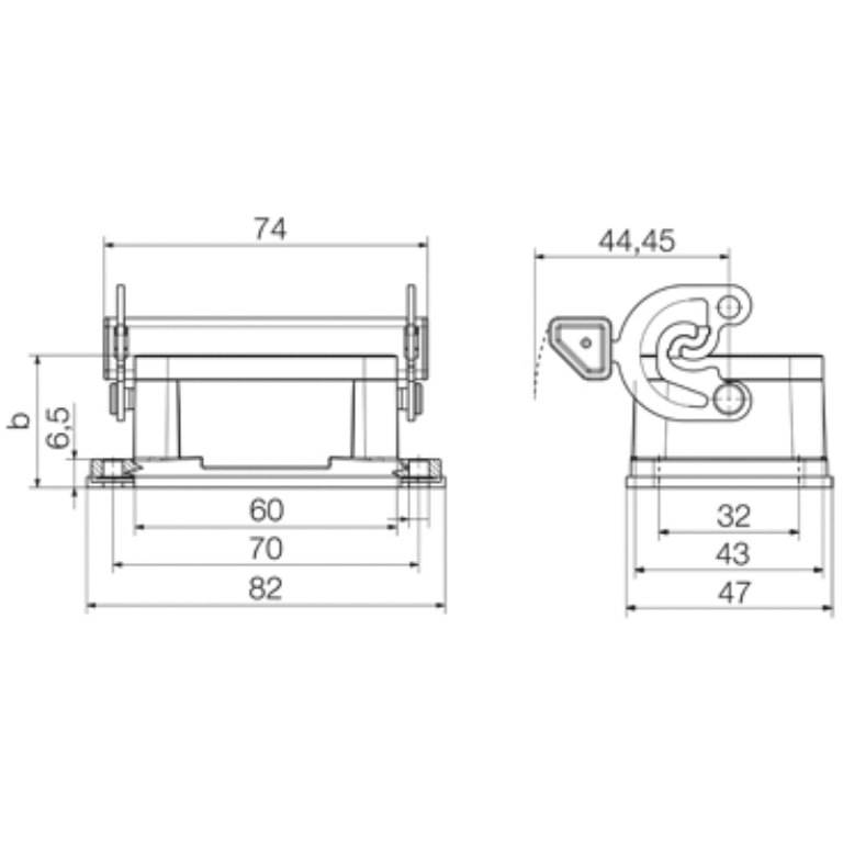 6 Pin Open Housing