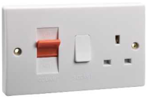 Schneider Ult Slim 45A Cooker Switch with 13A Switched Socket