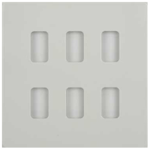 Schneider GET Ultimate 6 Gang Screwless Grid Front Plate Painted White