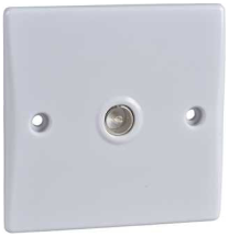 Schneider Ult Slim 1G TV/FM Coaxial Socket