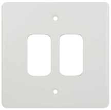 Schneider GET Ultimate 2 Gang Grid Face Plate White