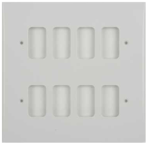 Schneider GET Ultimate 8 Gang Grid Face Plate White