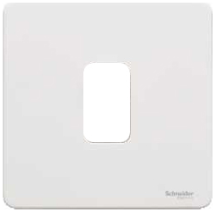 Schneider GET Ultimate 1 Gang Screwless Grid Front Plate Painted White