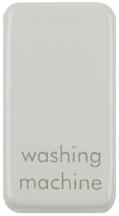 Schneider GET Ultimate Grid Switch Rocker Cap marked Washing Machine Painted White (Pack of 6)