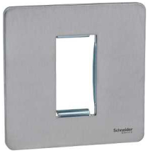 Schneider GET Ultimate 1 Gang 1 Module Screwless Face Plate Stainless Steel