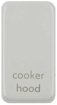 Schneider GET Ultimate Grid Switch Rocker Cap marked Cooker Hood Painted White (Pack of 6)