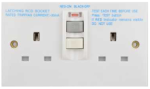 Schnieder GET 13A 2 Gang RCD Latching Passive Unswitched Socket