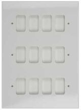 Schneider GET Ultimate 12 Gang Grid Face Plate White