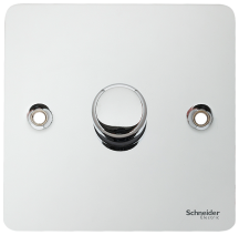 Schneider GET Ultimate 400W/VA 1 Gang 2 Way Dimmer Switch Polished Chrome