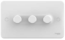 Schneider Lisse 250W 3 Gang 2 Way Dimmer Switch