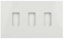 Schneider GET Ultimate 3 Gang Screwless Grid Front Plate Painted White