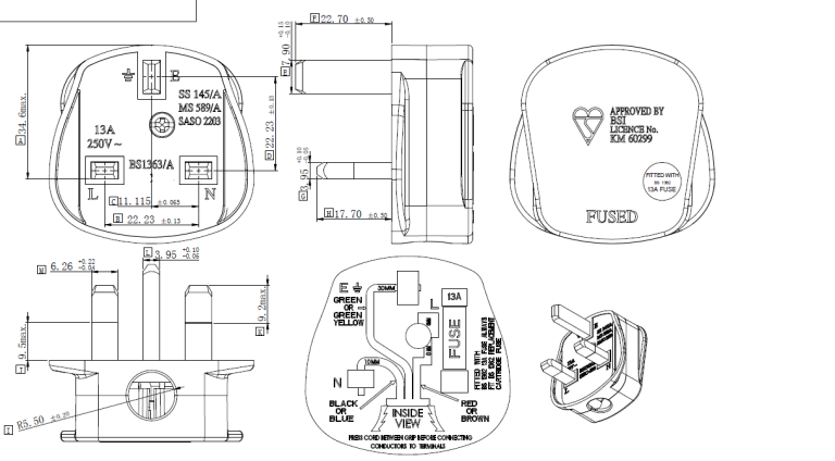 MLA SN2135B 13A QUICK FIX PLUG TOP | BLACK