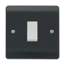 Click Mode 1 Gang 2 Way 10a Switch - Anthracite Grey