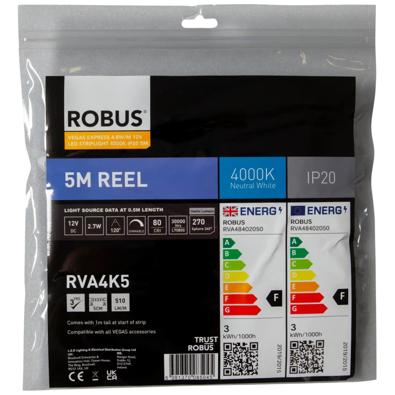 Robus 4.8W 12V STRIP CW IP20 5