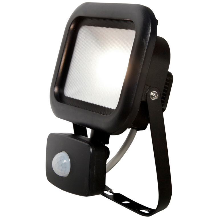 Robus RRE1040P-04 LED Floodlight & PIR 10W Black