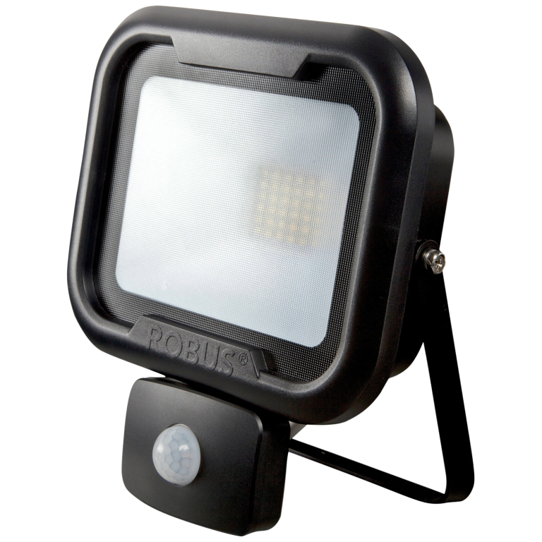 Robus RRE3040P-04 LED Floodlight & PIR 30W Black