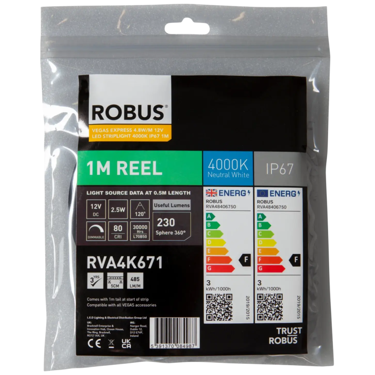 Robus 4.8W 12V STRIP CW IP67 1