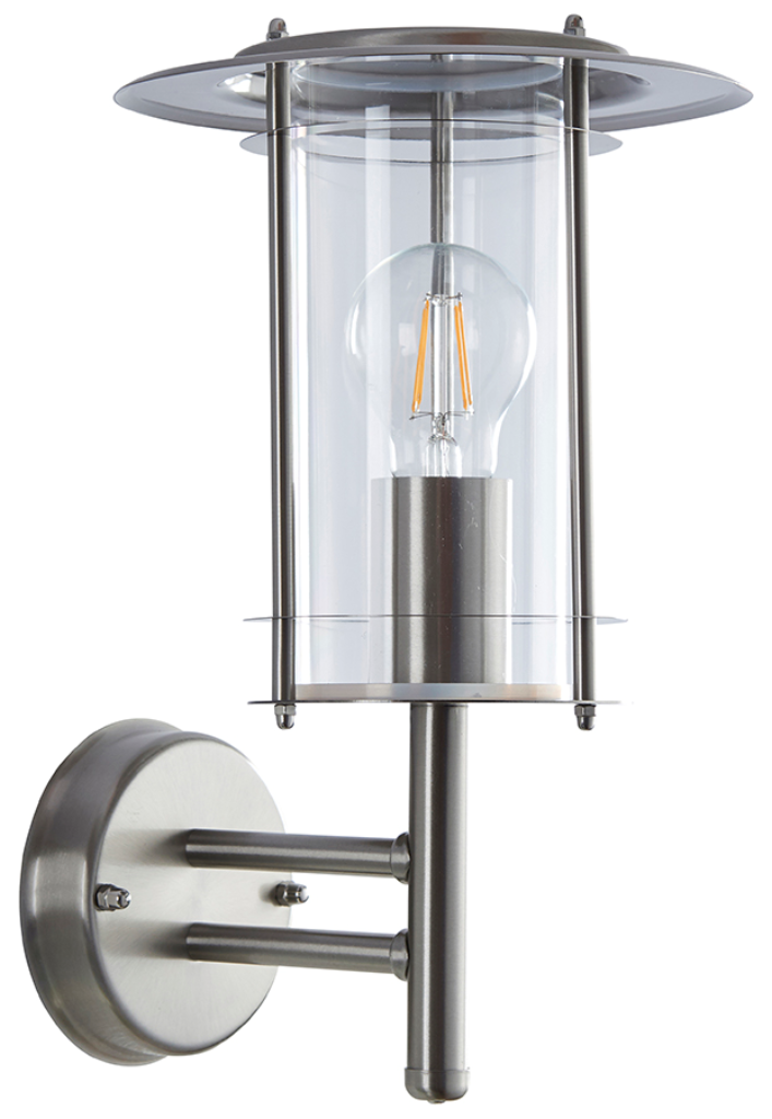 YORK WALL LIGHT E27 60W STAINLESS STEEL