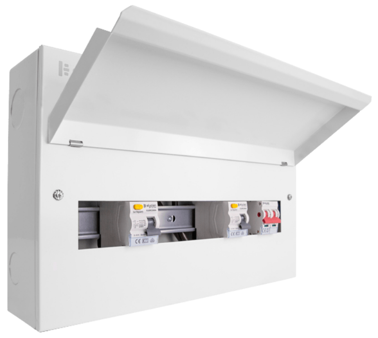 ELUCIAN CUEB18MSRCD12 12 USABLE WAY 80A DUAL RCD CONSUMER UNIT