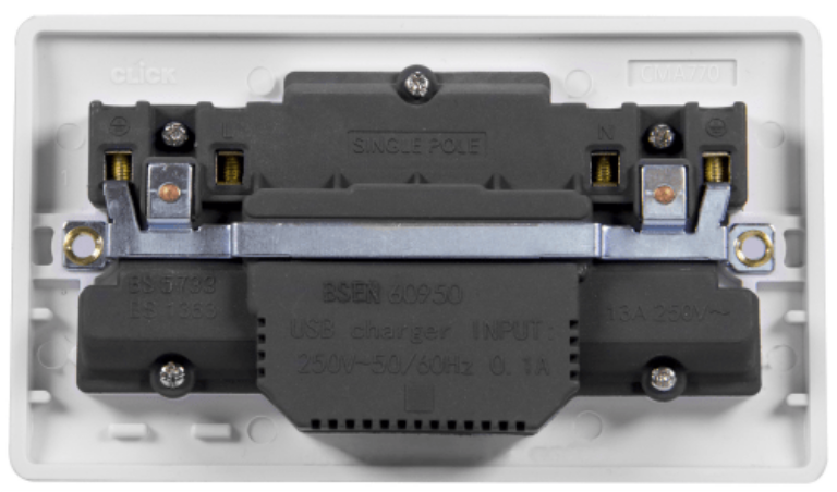 MODE 13A 2G Switched Socket With 2.1A USB Outlet