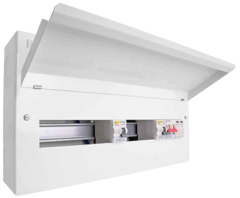 ELUCIAN CUEB22MSRCDSP14 14 USABLE WAY 80A DUAL RCD CONSUMER UNIT WITH SPD