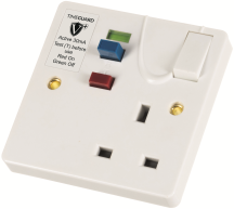 SOCKET SWI RCD 1G WHITE