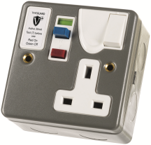 SOCKET SW RCD 1G METAL