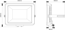 LED FLOODLIGHT 100W SLIM