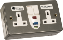 Timeguard RCD07MAVN RCD Twin Metal Socket Active